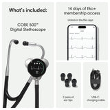 Eko CORE 500™ Digital Stethoscope – Silver w/ Case