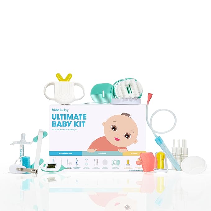 Frida Baby Ultimate Baby Kit | The complete baby health & wellness, grooming, and teething kit