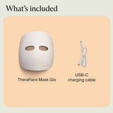 Therabody TheraFace Mask Glo – Red Light LED Facial Therapy Mask