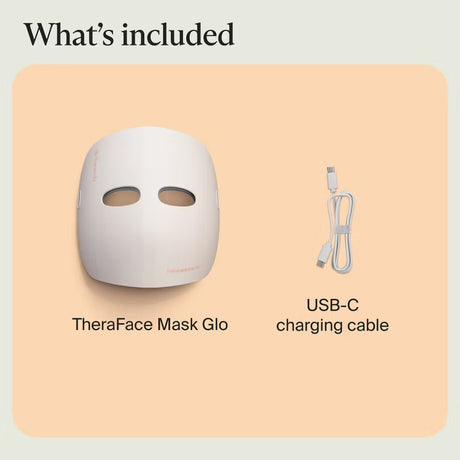 Therabody TheraFace Mask Glo – Red Light LED Facial Therapy Mask