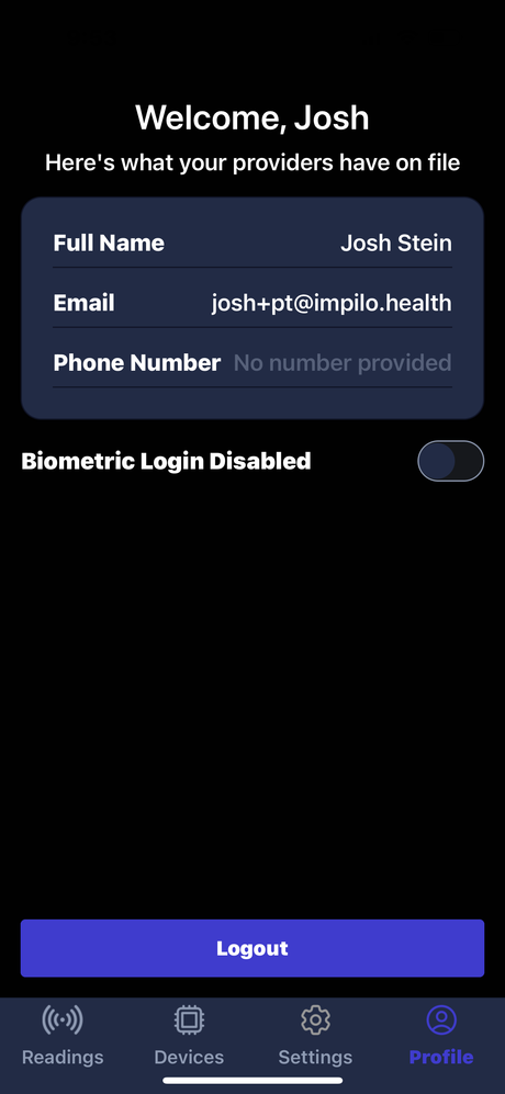 Digital Health Store "Impilo" Monitoring App (subscribe today!)