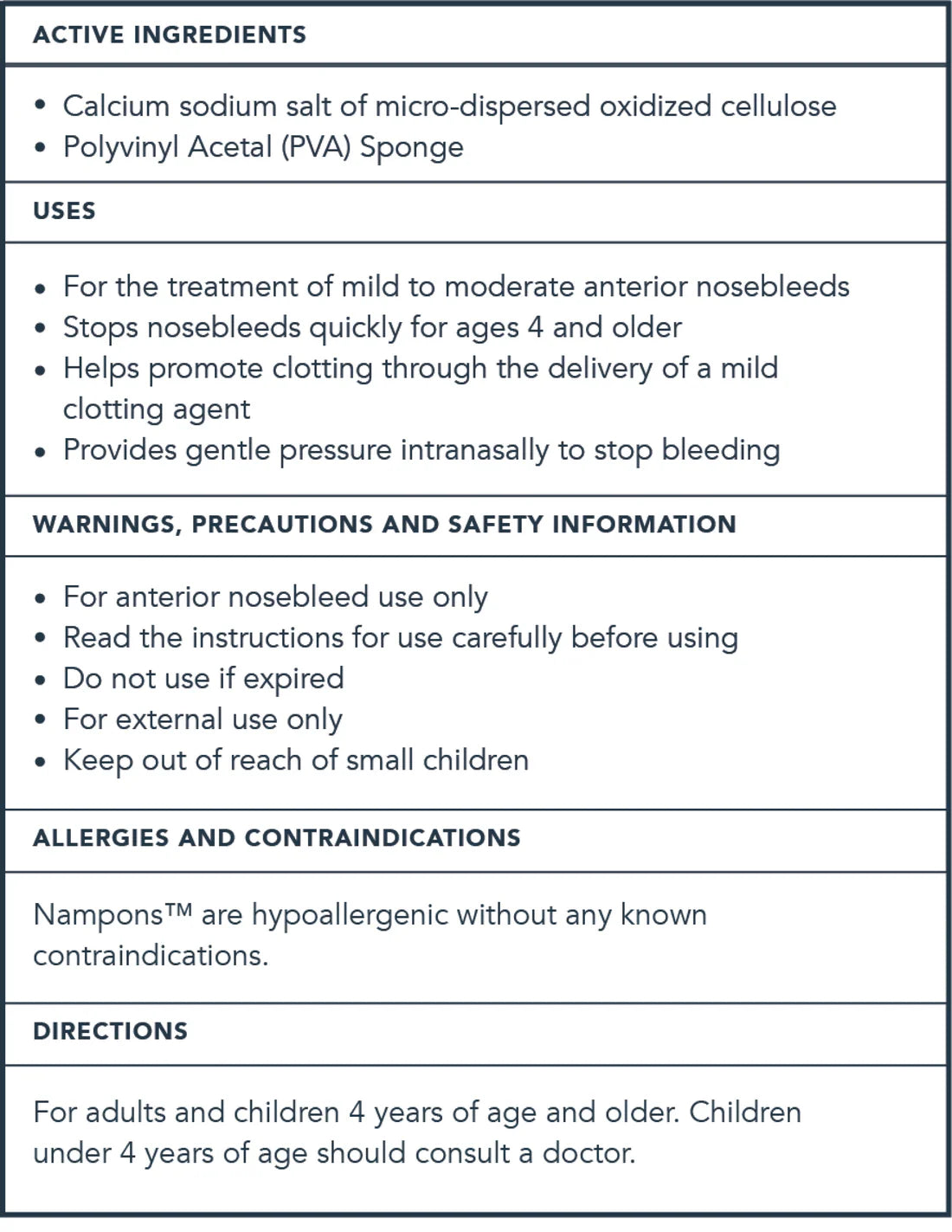Nampons Kids Nosebleed Stoppers – 12 or 24 Pack, Pediatric Clotting Aid