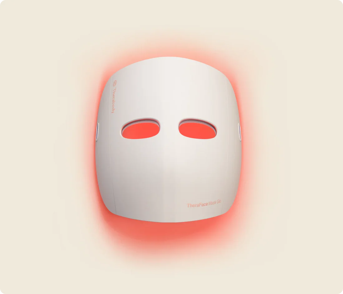 Therabody TheraFace Mask Glo – Red Light LED Facial Therapy Mask