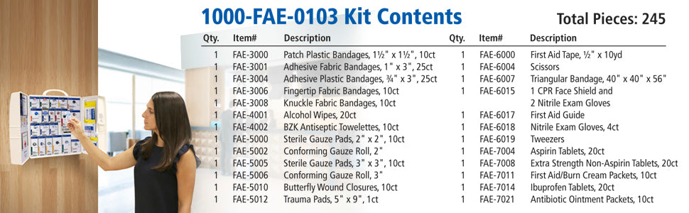 First Aid Only Kit (245 pcs)