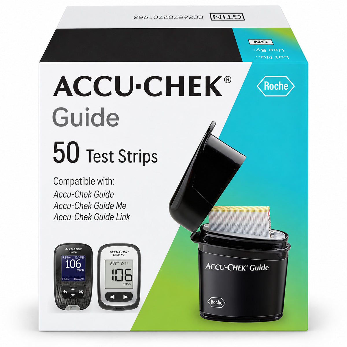 Accu-Chek Guide Blood Glucose Test Strips – 50 Count