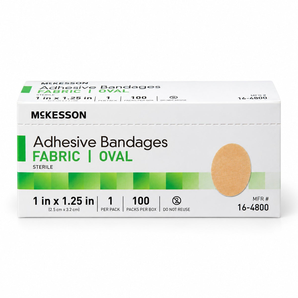McKesson Fabric Adhesive Bandages - 1 x 1-1/4 in (view 26)