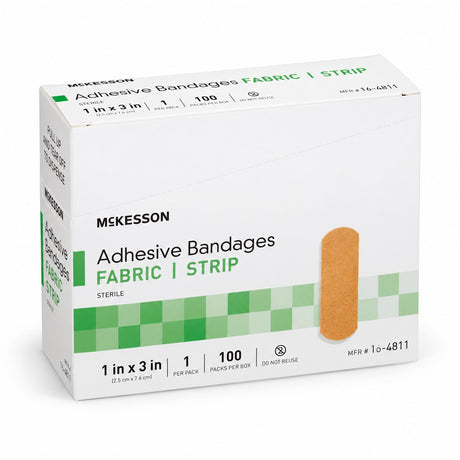 McKesson Fabric Adhesive Bandages - 1 x 3 in (view 2)