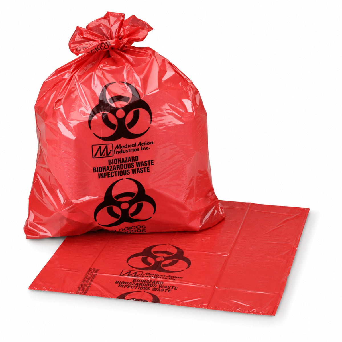 McKesson Red Biohazard Waste Bags - 40-45 gal (view 13)