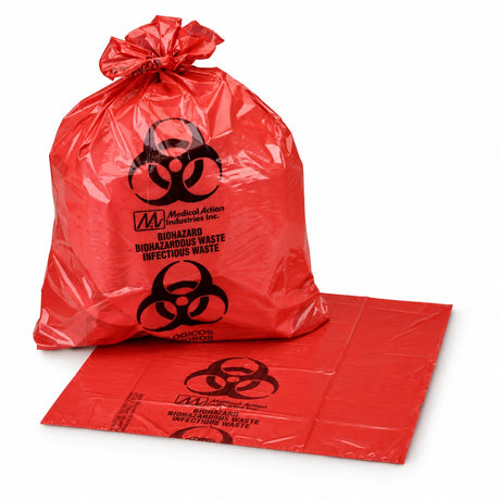 McKesson Red Biohazard Waste Bags - 7-10 gal (view 5)