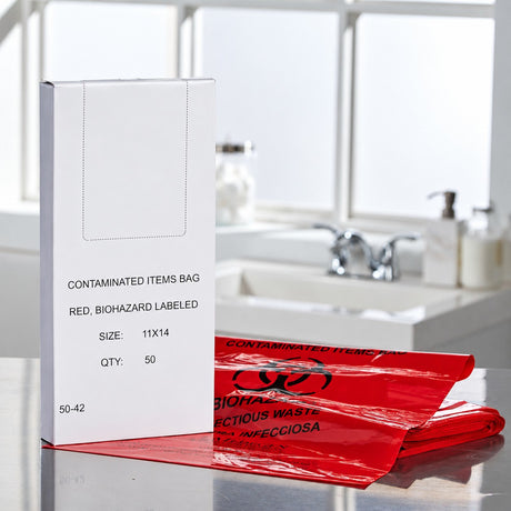 McKesson Red Biohazard Waste Bags - 1-3 gal (view 3)