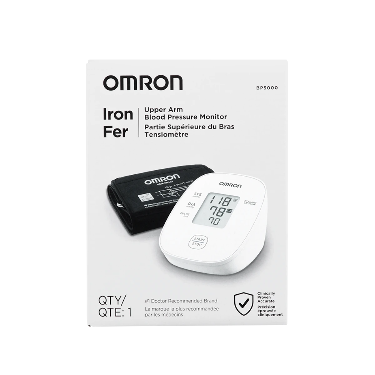 Omron Iron BP5000 Upper Arm Blood Pressure Monitor