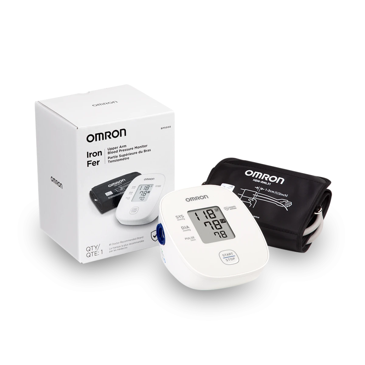 Omron Iron BP5000 Upper Arm Blood Pressure Monitor
