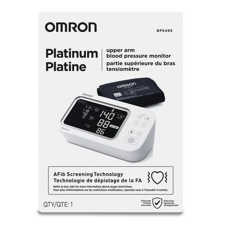 Omron Platinum BP5465 Upper Arm Blood Pressure Monitor – AFib Screen