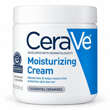 CeraVe Moisturizing Cream 19 oz – Daily Hydration for Face and Body with Hyaluronic Acid and Ceramides