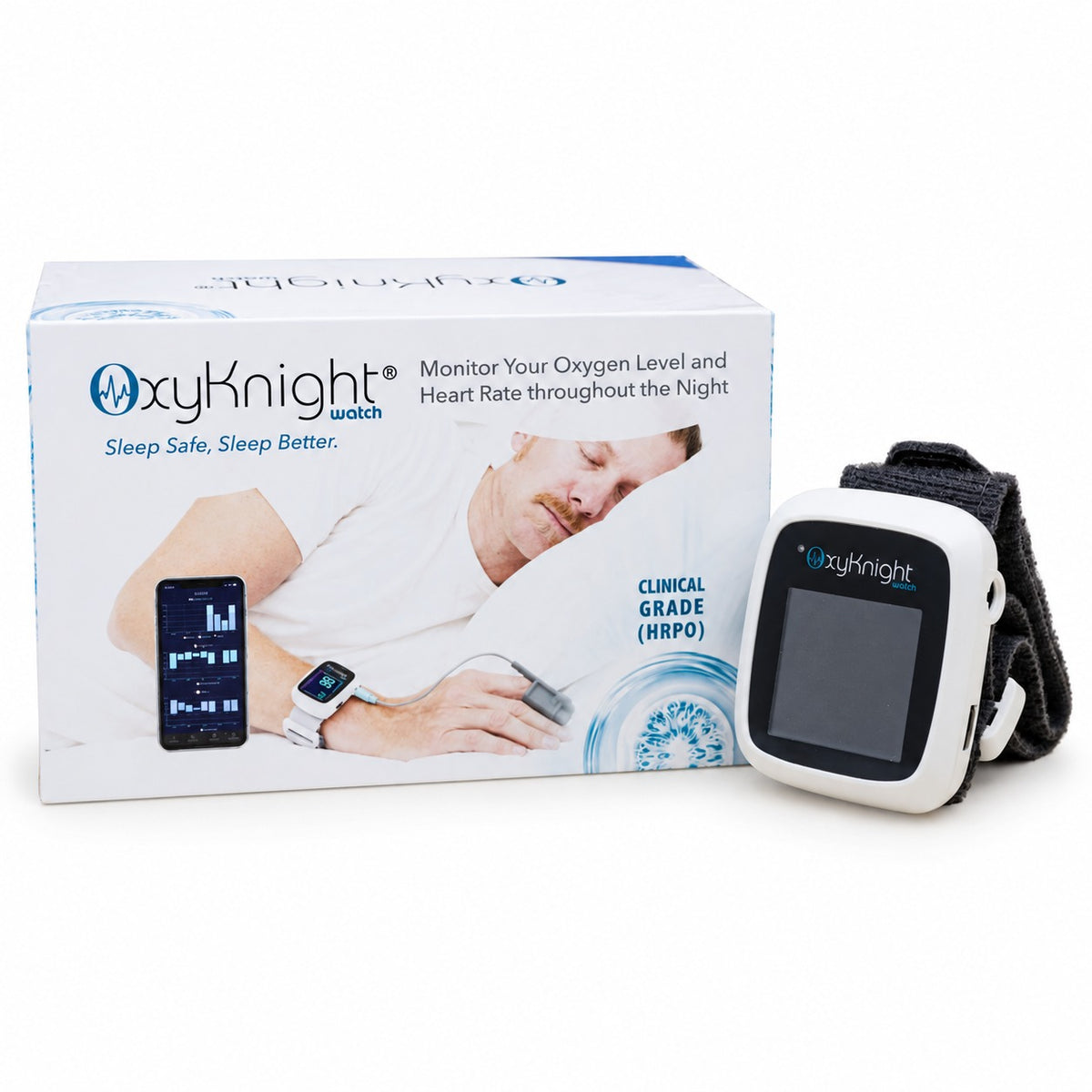 CMI Health OxyKnight Watch Sleep Pulse Oximeter Bluetooth