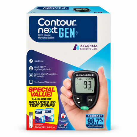 Contour Next Gen Blood Glucose Meter Kit Bluetooth