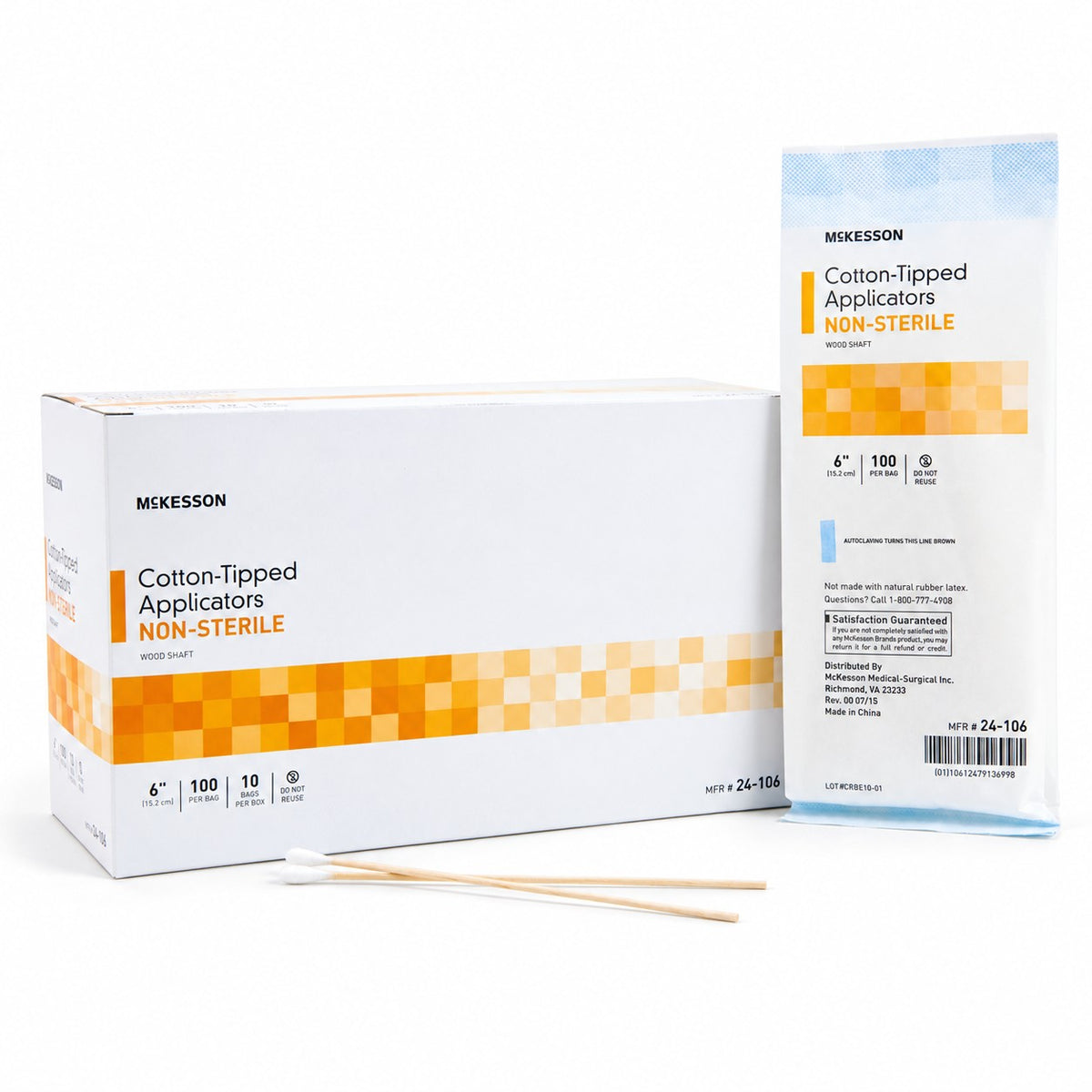 McKesson Cotton-Tipped Swabsticks - 6 inch (view 1)