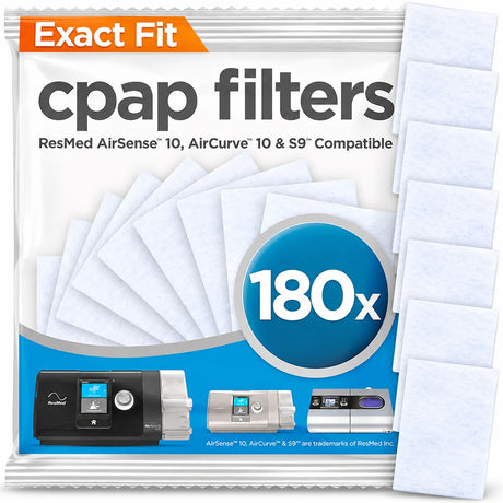 CPAP Filters Compatible with ResMed AirSense 10, AirCurve 10, S9 – Multiple Pack Sizes