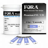 FORA Premium V10/V30 Blood Glucose Test Strips – 50 Count