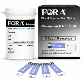 FORA Premium V10/V30 Blood Glucose Test Strips – 50 Count