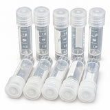 Graduated Plastic Cryovials, 2 mL, Screw Cap, 20 Pack