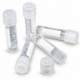 Graduated Plastic Cryovials, 2 mL, Screw Cap, 20 Pack