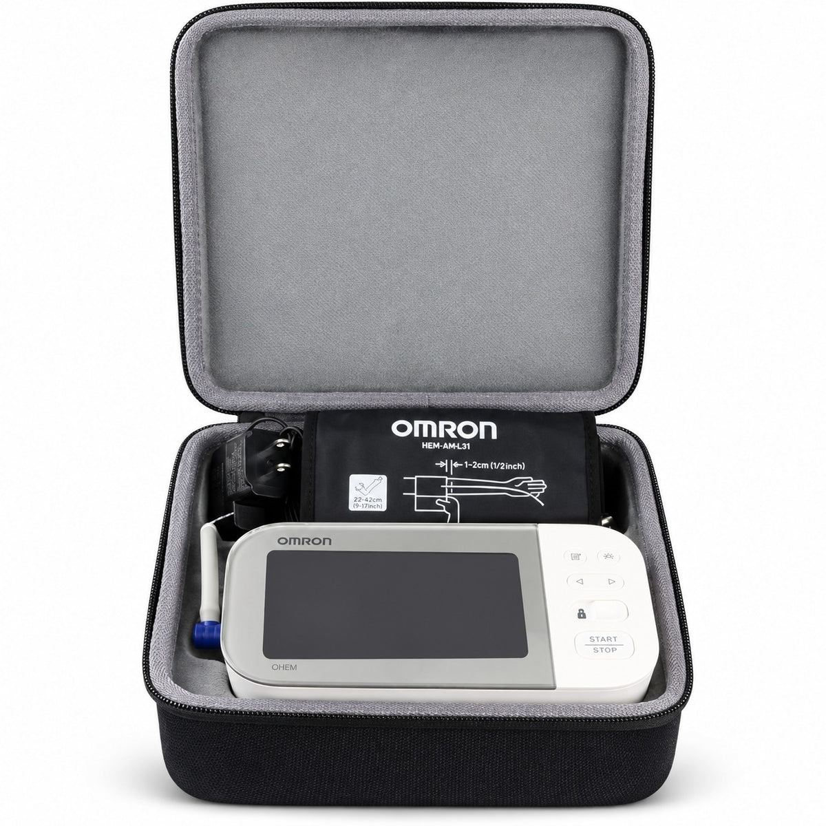 Hard Carrying Case for Omron Platinum, Gold, 7 & 10 Series Monitors