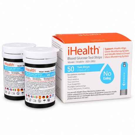 iHealth Blood Glucose Test Strips EGS-2003 – 50 Count