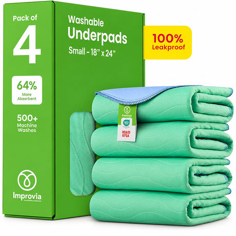 Improvia Reusable Underpads 18"x24" (4 Pack)