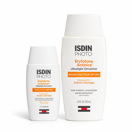 ISDIN Eryfotona Actinica SPF 50+ Mineral Sunscreen Bundle (1.7 + 3.4 fl oz)