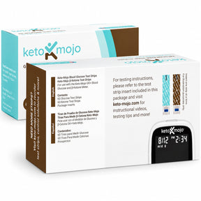 Keto-Mojo Blood Glucose & Ketone Test Strips Combo Pack – 120 Count