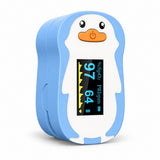 Kids Penguin Fingertip Pulse Oximeter (Blue)