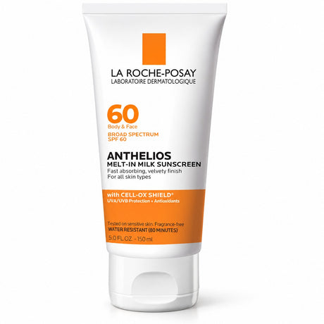 La Roche-Posay Anthelios Melt-In Milk Sunscreen SPF 60 – Face & Body, 5 oz