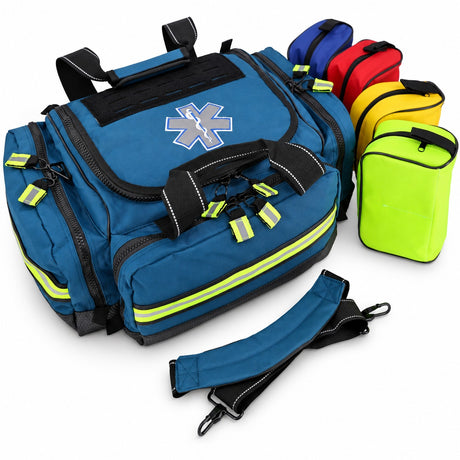 Lightning X MB35 X-Large EMT Trauma Bag with Fill Kit, Modular (Blue)