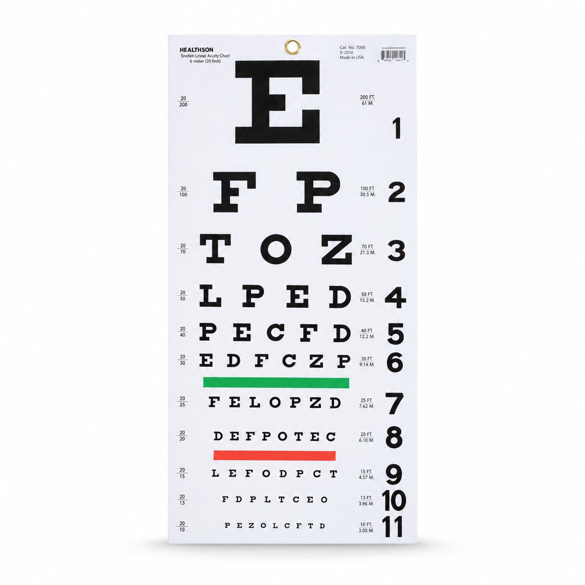 McKesson Visual Acuity Eye Chart (5 Pack), 20-Foot Distance Test