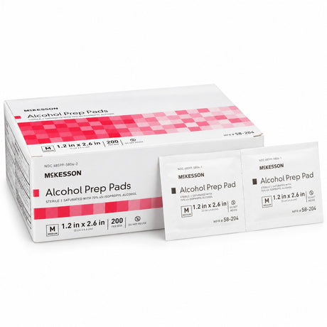 McKesson Alcohol Prep Pads – 70% Isopropyl, Sterile