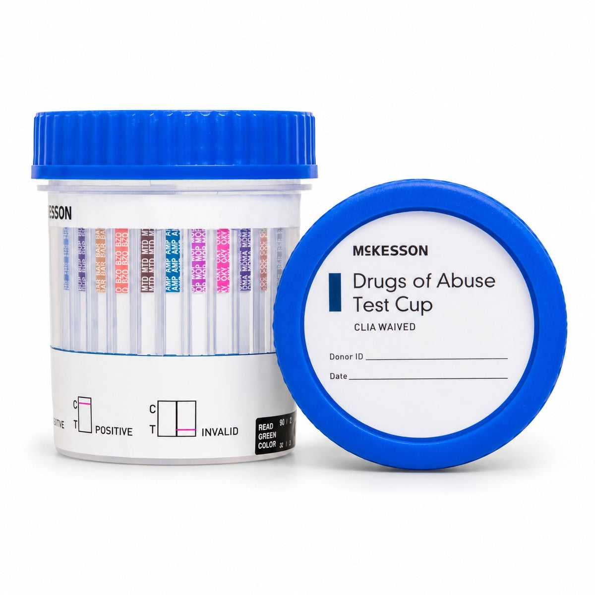 McKesson Drugs of Abuse Test Kit AMP, BAR, BUP, BZO, COC, mAMP/MET, MDMA, MOP300, MTD, OXY, PCP, THC (OX, pH, SG) 25 Tests