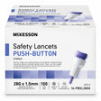 McKesson Safety Lancets 28G Push-Button – 100 Count
