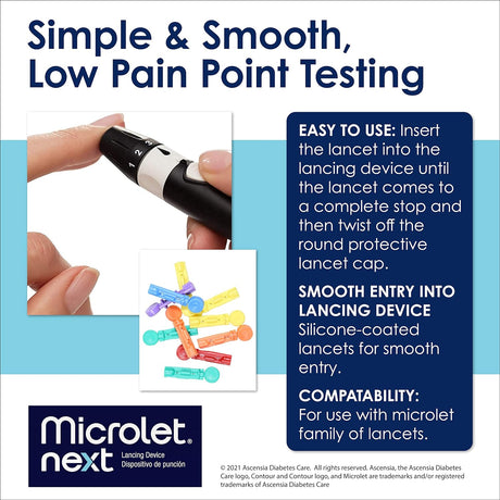 Microlet Twist Lancets – 100 Count