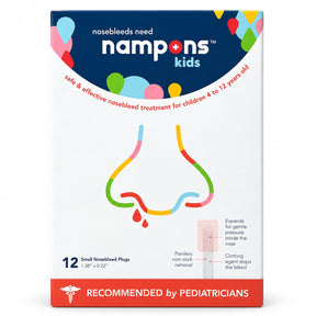 Nampons Kids Nosebleed Stoppers – 12 or 24 Pack, Pediatric Clotting Aid
