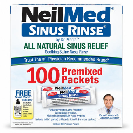 NeilMed Sinus Rinse Refill Packets (100 Count)