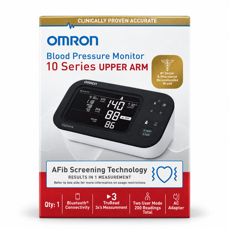 Omron 10 Series Blood Pressure Monitor AFib Screening BP7465 Bluetooth