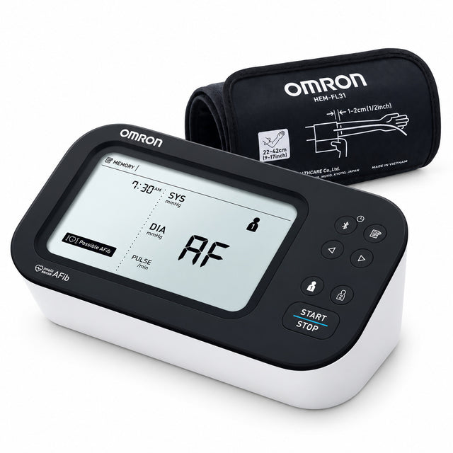 Omron BP7360 7 Series Bluetooth upper arm blood pressure monitor with AFib screening