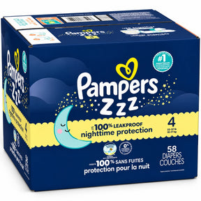 Pampers ZZZ Overnights Size 4 Diapers (22–37 lbs)