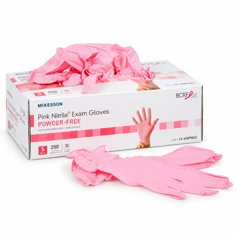 McKesson Pink Nitrile Exam Gloves - Small (view 1)
