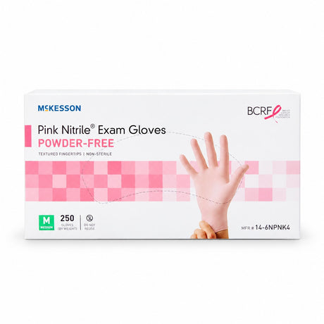McKesson Pink Nitrile Exam Gloves - Medium (view 4)