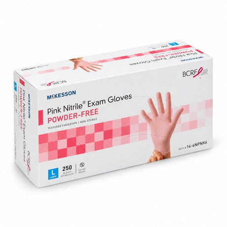 McKesson Pink Nitrile Exam Gloves - Large (view 6)