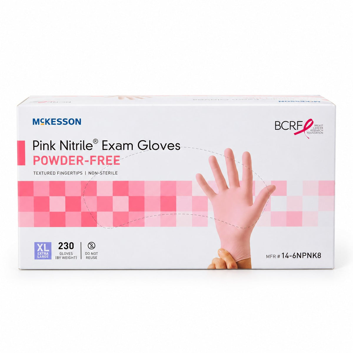 McKesson Pink Nitrile Exam Gloves - X-Large (view 10)