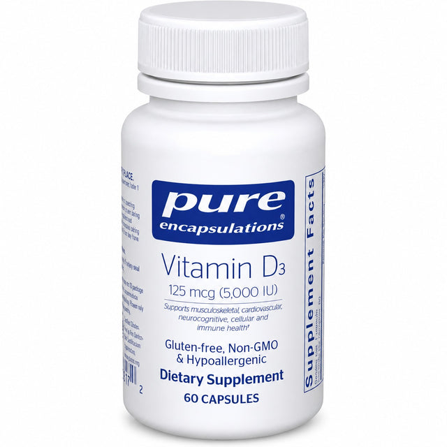 Pure Encapsulations Vitamin D3 125 mcg (5,000 IU)