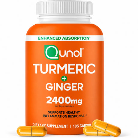 Qunol Turmeric Curcumin + Ginger & Black Pepper – 105 Capsules